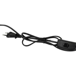 Fabrique de Styles Lampe en céramique et lin noir et écru h26cm - Minimal* Lampes À Poser