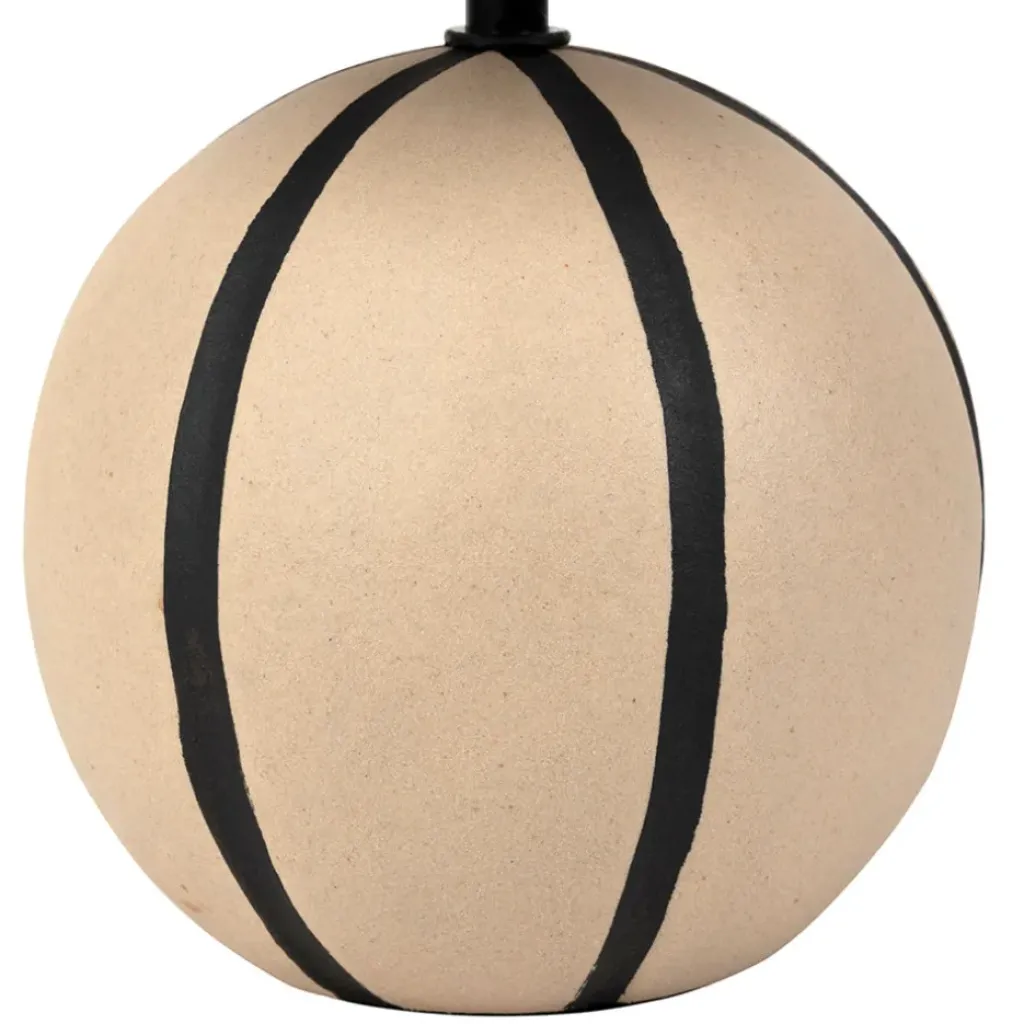 Fabrique de Styles Lampe en céramique rayée et noir h34cm - Paese* Lampes À Poser