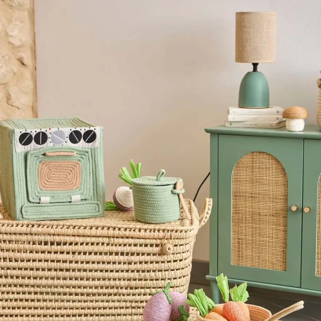 Fabrique de Styles Lampe en céramique et lin naturel - Jadea* Lampes À Poser