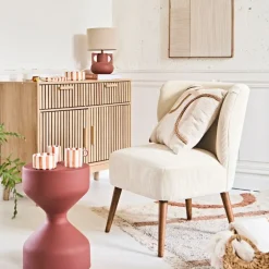 Fabrique de Styles Lampe en céramique et lin h33.5cm - Eterra* Lampes À Poser