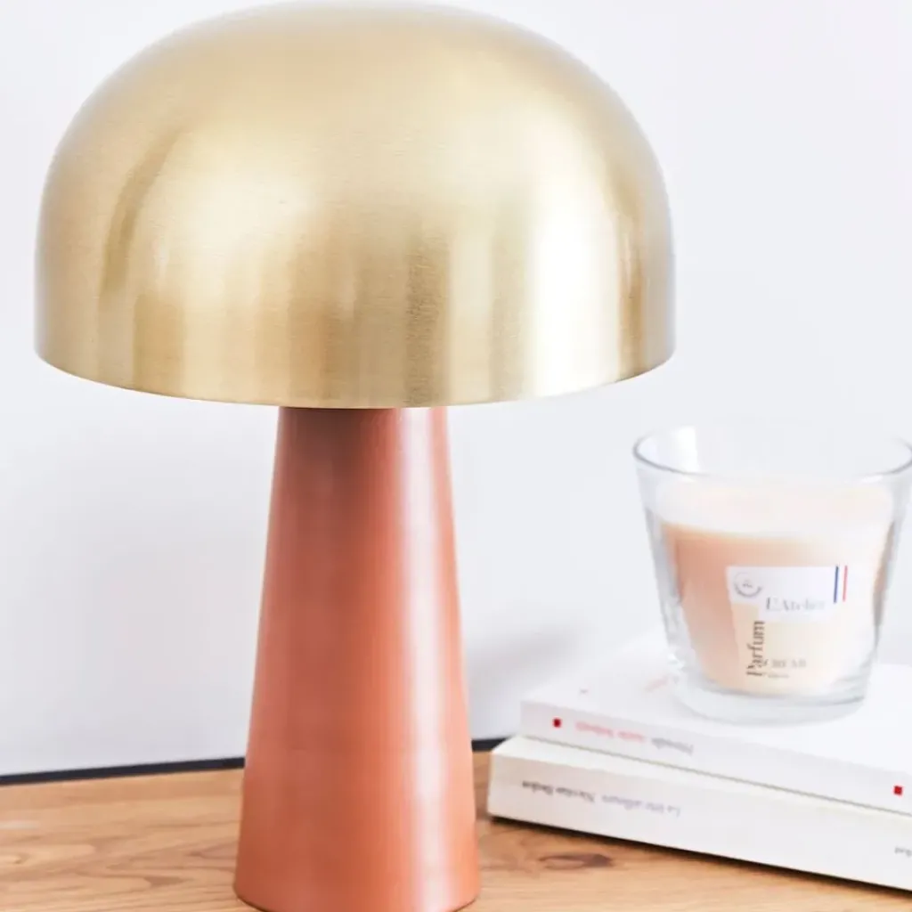 Fabrique de Styles Lampe en fer h36cm et doré - champart* Lampes À Poser