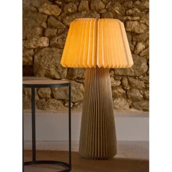 Fabrique de Styles Lampe en papier et lin h94cm - Fontelo* Lampes À Poser
