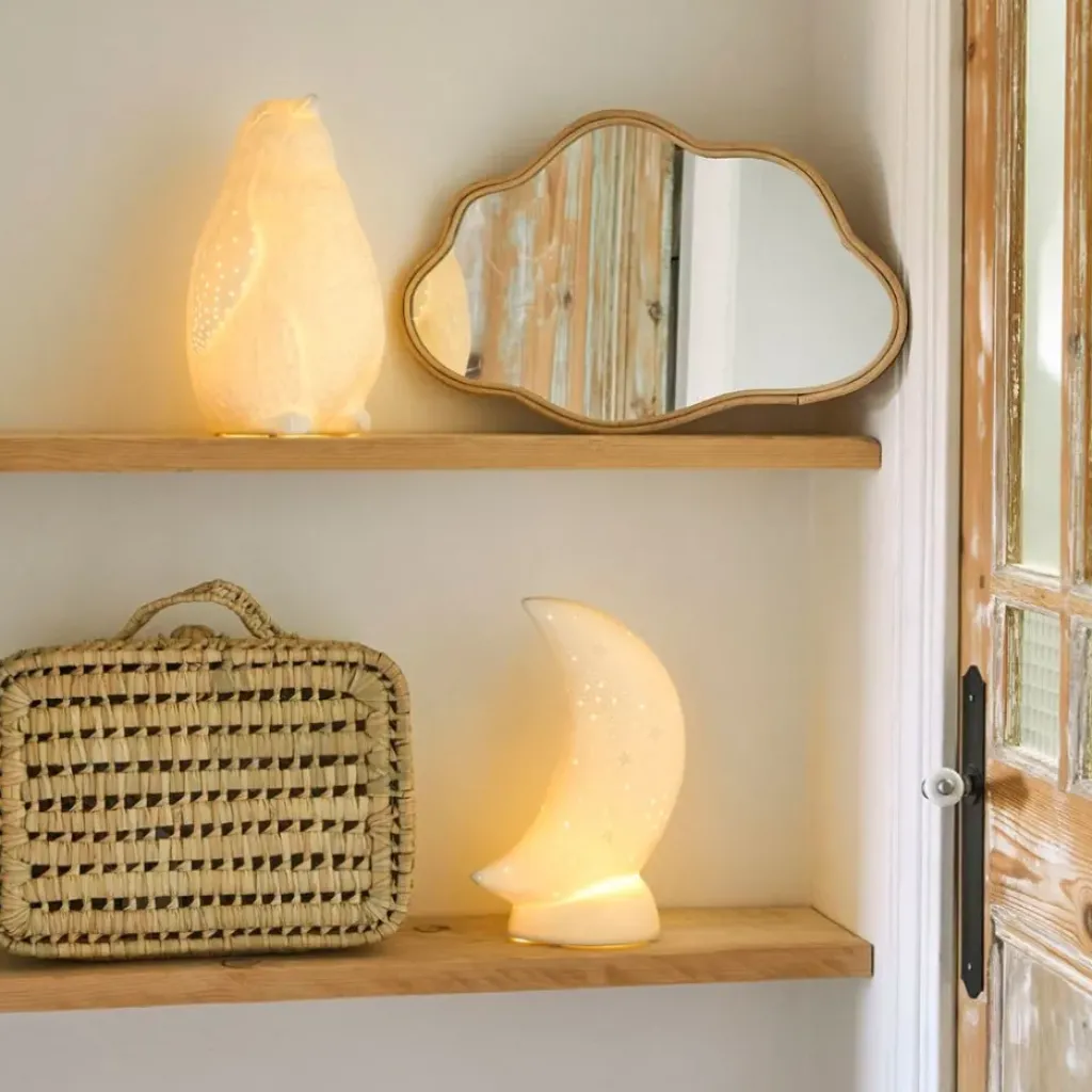 Fabrique de Styles Lampe en porcelaine h25.5cm - Pingouin* Lampes À Poser