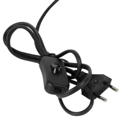 Fabrique de Styles Lampe en raphia et fer naturel et noir h50cm - Tulum* Lampes À Poser