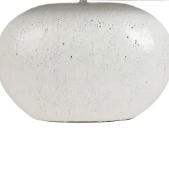 Fabrique de Styles Lampe en terre cuite et lin blanc h50cm - Tahra* Lampes À Poser