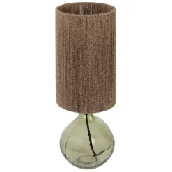 Fabrique de Styles Lampe en verre et jute h46cm - Heliac* Lampes À Poser