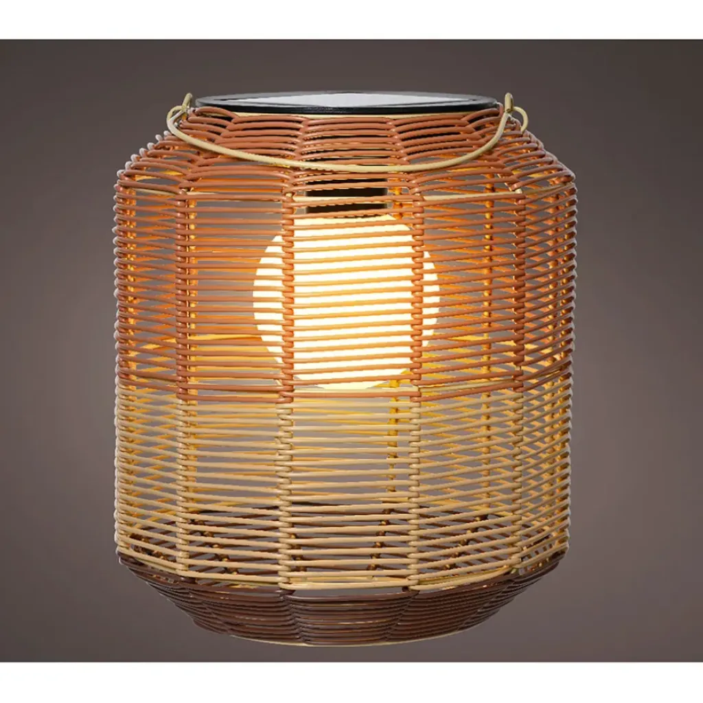 Fabrique de Styles Lanterne solaire en résine tressée h28cm*Enfant Luminaires|Jardin