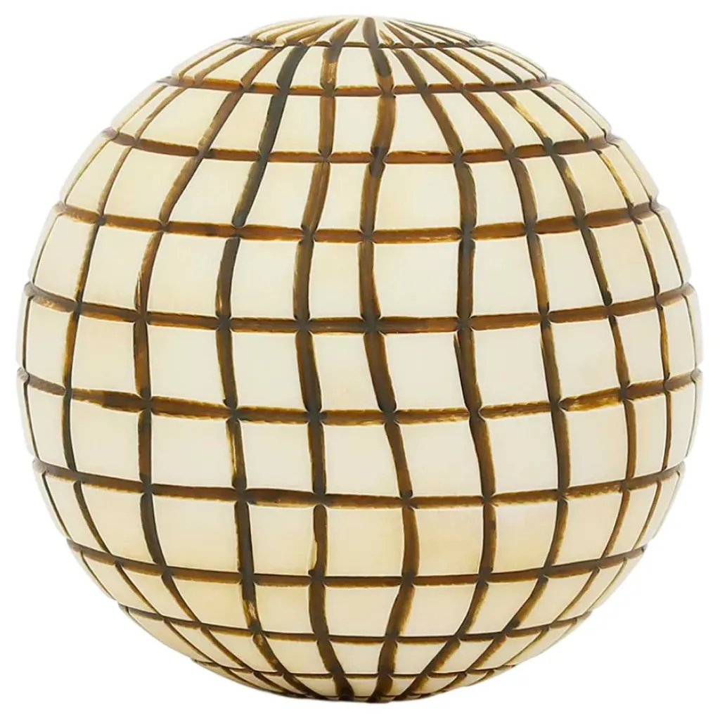 Fabrique de Styles Lot de 6 boules décoratives en résine brun et ivoire - Sumba* Petits Objets Déco