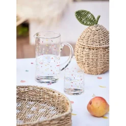 Fabrique de Styles Lot de 2 corbeille pommes en jonc de mer naturel et vert - Les Fruits* Paniers Et Corbeilles