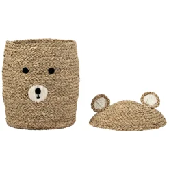 Fabrique de Styles Lot de 2 corbeilles en jonc de mer d31.5xh45cm - Famille* Paniers Et Corbeilles