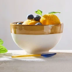 Fabrique de Styles Lot de 6 cuillères à glace en verre borosilicate - Colorea* Couverts