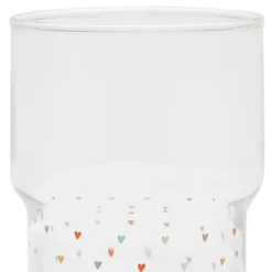 Fabrique de Styles Lot de 2 gobelets en verre coeur 30 cl - famille* Verres À Eau Et Gobelets