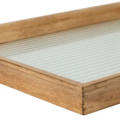 Fabrique de Styles Lot de 2 plateaux en bois et verre - Firmin* Plateaux