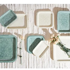 Fabrique de Styles Lot de 2 plateaux en fer émaillé - Baroque* Plateaux