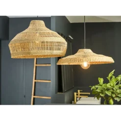 Fabrique de Styles Lot de 2 suspensions en jonc de mer non électrifiées d58/d42cm - Cordlacy* Suspensions