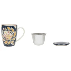 Fabrique de Styles Lot de 2 tisanières et filtre en grès et inox 30cl - Orchila* Tasses Et Mugs