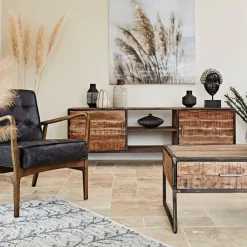 Fabrique de Styles Meuble TV industriel en acacia et fer L175cm - Factory* Meubles Tv