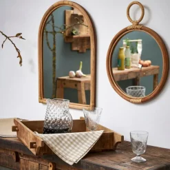 Fabrique de Styles Miroir en rotin 40xh53cm - Mirage* Miroirs