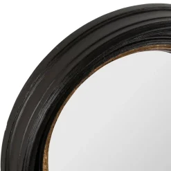 Fabrique de Styles Miroir rond oeil de sorciere noir et doré d33cm - Aureol* Miroirs