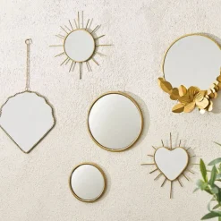 Fabrique de Styles Miroir soleil en laiton 20x20cm - Jolinio* Miroirs