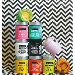 Fabrique de Styles Moutarde aux brisures de truffe e (pot )* Condiments Et Épices