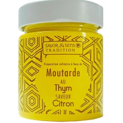 Fabrique de Styles Moutarde saveur thym & citron (pot )* Condiments Et Épices
