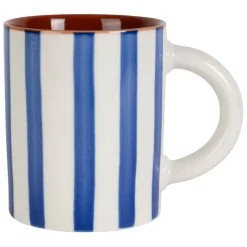 Fabrique de Styles Mug en grès rayé et blanc 40cl - Alaria* Tasses Et Mugs