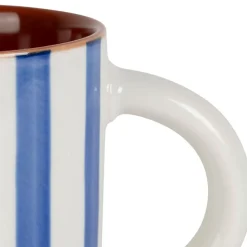 Fabrique de Styles Mug en grès rayé et blanc 40cl - Alaria* Tasses Et Mugs