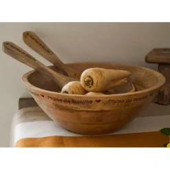 Fabrique de Styles Nappe en coton écru et orange 250x145cm - Famille* Nappes