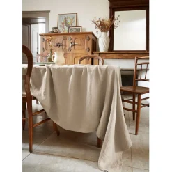 Fabrique de Styles Nappe rectangle en lin lavé 170x250cm - Soline* Nappes