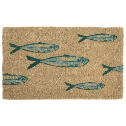 Fabrique de Styles paillasson rivière de poisson bleu 73x43cm* Paillassons
