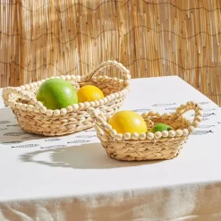 Fabrique de Styles Panières x2 en jacinthe d'eau - été à la mer* Paniers Et Corbeilles