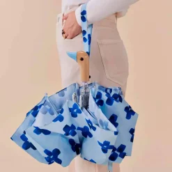 Fabrique de Styles Parapluie compact manche tête de canard floral rain* Accessoires Mode