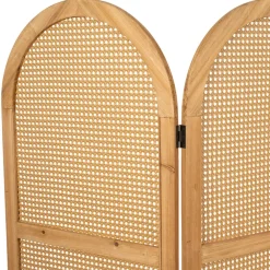 Fabrique de Styles Paravent en sapin et rotin 150xh180cm - Balamea* Têtes De Lit Et Paravents