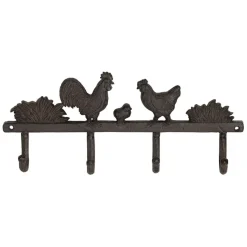 Fabrique de Styles Patère 4 crochets en fonte - Basse-Cour* Patères