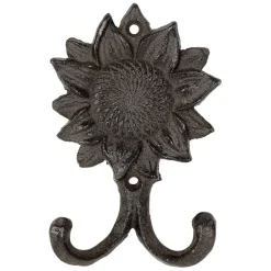 Fabrique de Styles Patère double tournesol en fonte* Patères