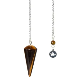 Fabrique de Styles Pendule cône lisse en œil de tigre* Méditation Et Yoga