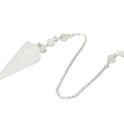 Fabrique de Styles Pendule hexagonal en cristal de roche et charm étoile* Méditation Et Yoga