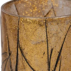 Fabrique de Styles Photophore en verre doré et noir d7cm - Brindille* Photophores, Bougeoirs Et Lanternes