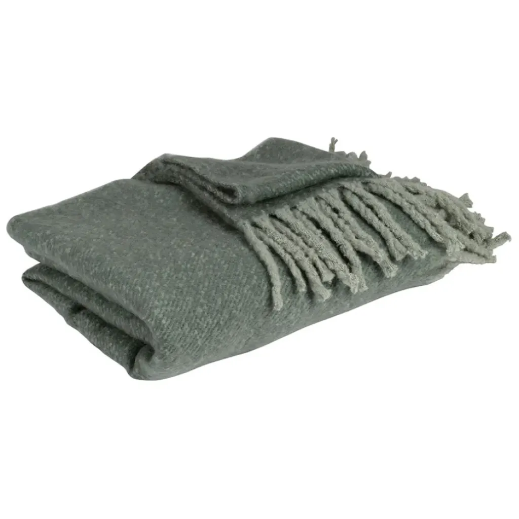 Fabrique de Styles Plaid avec franges en tissu 170x130cm - Klosen* Plaids