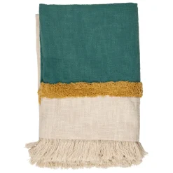 Fabrique de Styles Plaid en coton émeraude 170x130cm - Neo* Plaids