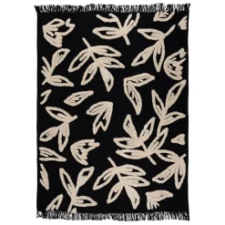 Fabrique de Styles Plaid Tufté en coton Noir et blanc 170X130cm - Solor* Plaids