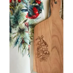 Fabrique de Styles Planche a découper moineau en acacia 20x40cm - Dalbert* Planches À Découper