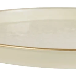 Fabrique de Styles Plateau rond en fer écru et doré d36cm - Baroque* Plateaux