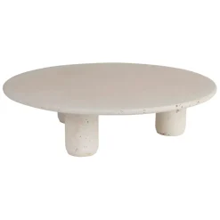 Fabrique de Styles Plateau sur pied en ciment écru moucheté d30cm - Organic* Plateaux