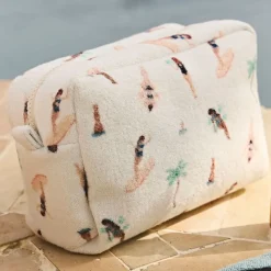 Fabrique de Styles Pochette en coton émeraude et corail - Palma* Pochettes Et Housses