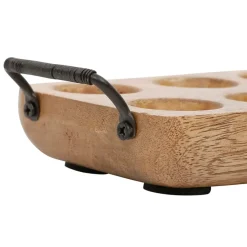 Fabrique de Styles Porte 6 œufs en manguier et fer - Campagne* Ustensibles De Cuisine