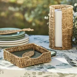 Fabrique de Styles Porte serviettes en jonc de mer et fer poisson - borneo* Accessoires De Table