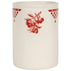 Fabrique de Styles Porte ustensiles en faience blanc et - damier* Petits Rangements