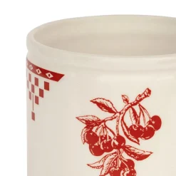 Fabrique de Styles Porte ustensiles en faience blanc et - damier* Petits Rangements